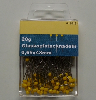 Glaskopspelden 43mm x 0,65mm (20 gram)